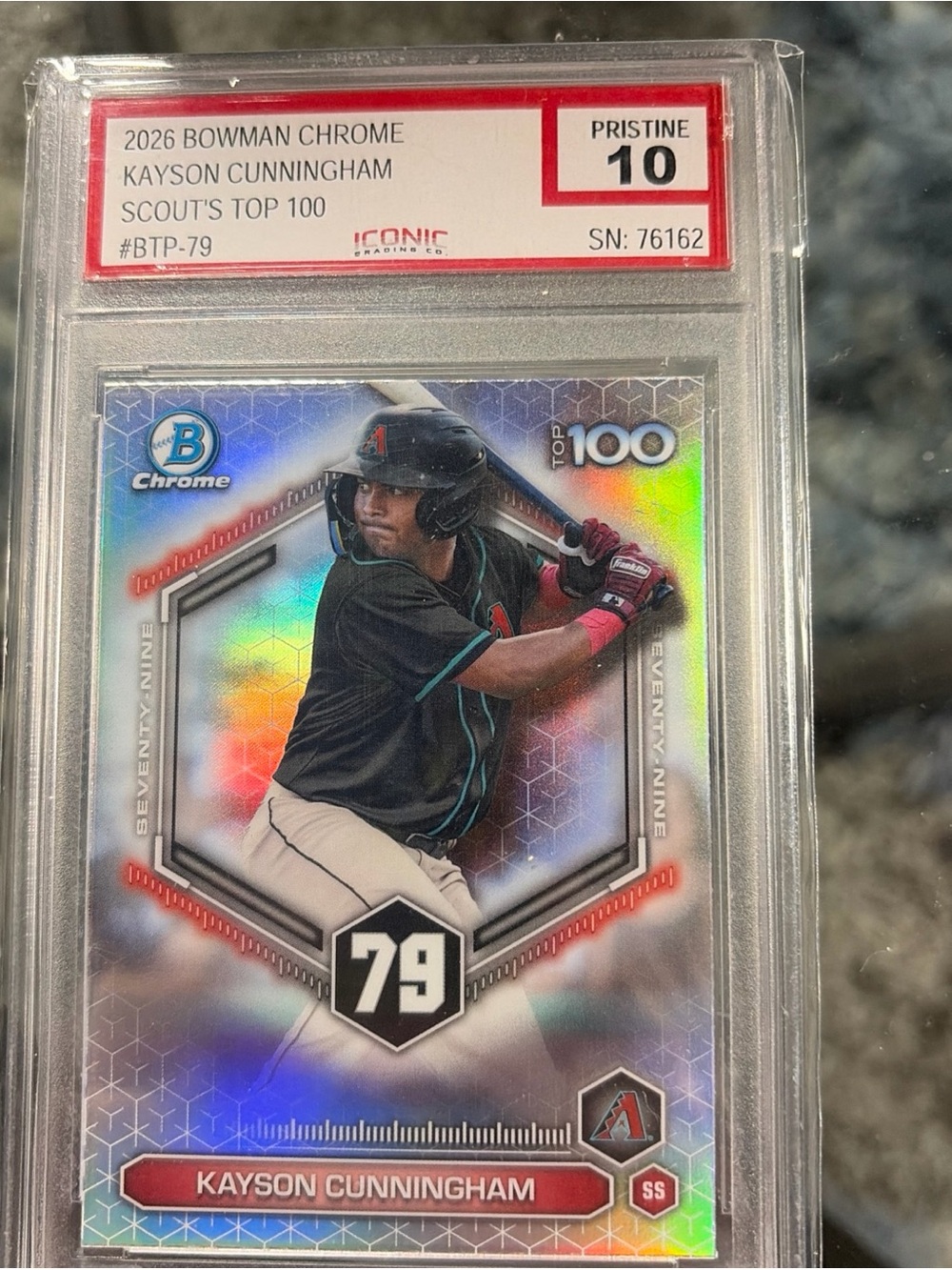 Topps Bowman Chrome Kayson Cunningham Baseball Card
